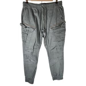 LAZER Utility Workwear Green High Waist Cargo Loose Fitting Jogger SZ M